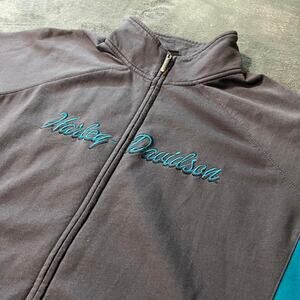 Modern womens harley davidson y2k zip up jacket